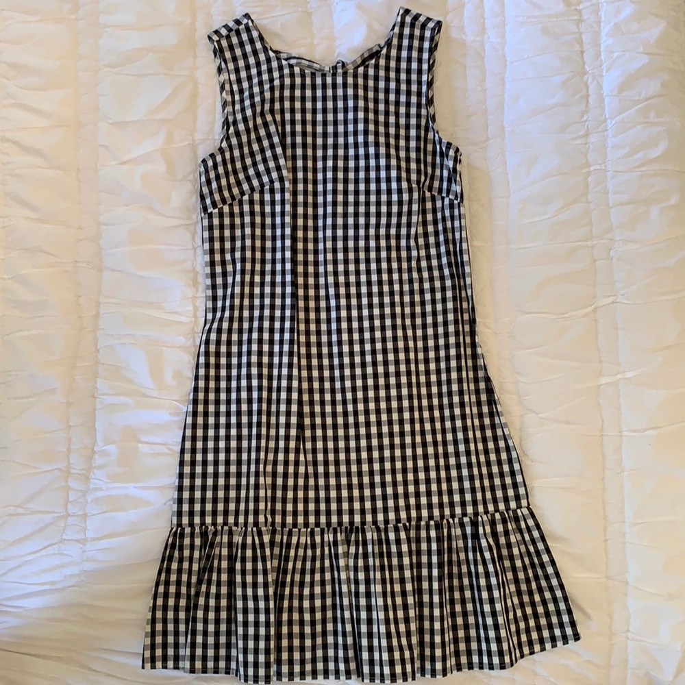J. Crew gingham tie back dress